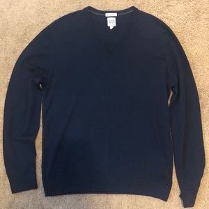 GAP 100% Merino Wool Navy Blue Sweater Size M